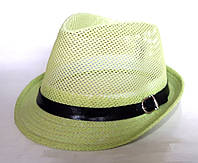 Шляпа "Челентанка", салатовая сетка (54 см)