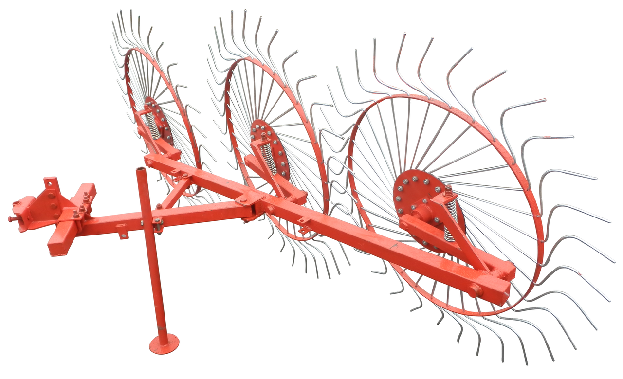 Граблі Сонечко на 3 колеса для мототрактора, мотоблока (спиця 6 мм)