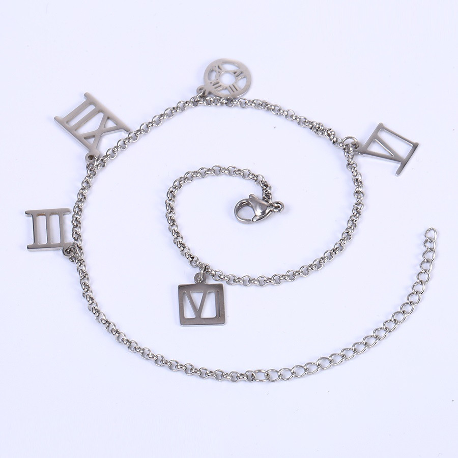 Жіночий браслет на ногу ХР Родій. Розмір 265 х 2 мм (+ 50 мм)