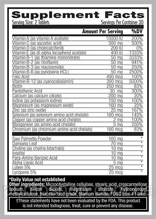 Вітаміни, мінерали, антиоксиданти Betancourt Nutrition Fulldose Multivitamin 60 таб., фото 3