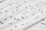 Тканина для постільної білизни ранфорс Туреччина 240 см бавовна "Milk" на білому G-3583/6, фото 5