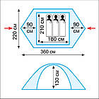 Намет Nishe 3 місний v2 Tramp, TRT-054, фото 4