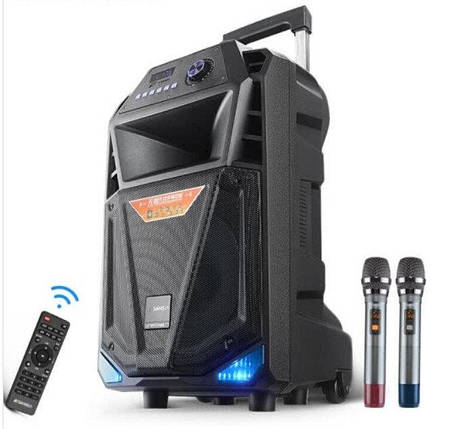 Акумуляторна колонка Sansui SS3-12 акустика професійна USB/Bluetooth з радіомікрофонами, фото 3