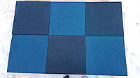 Резиновая плитка 400*400 мм. толщиной 20 мм. синего цвета