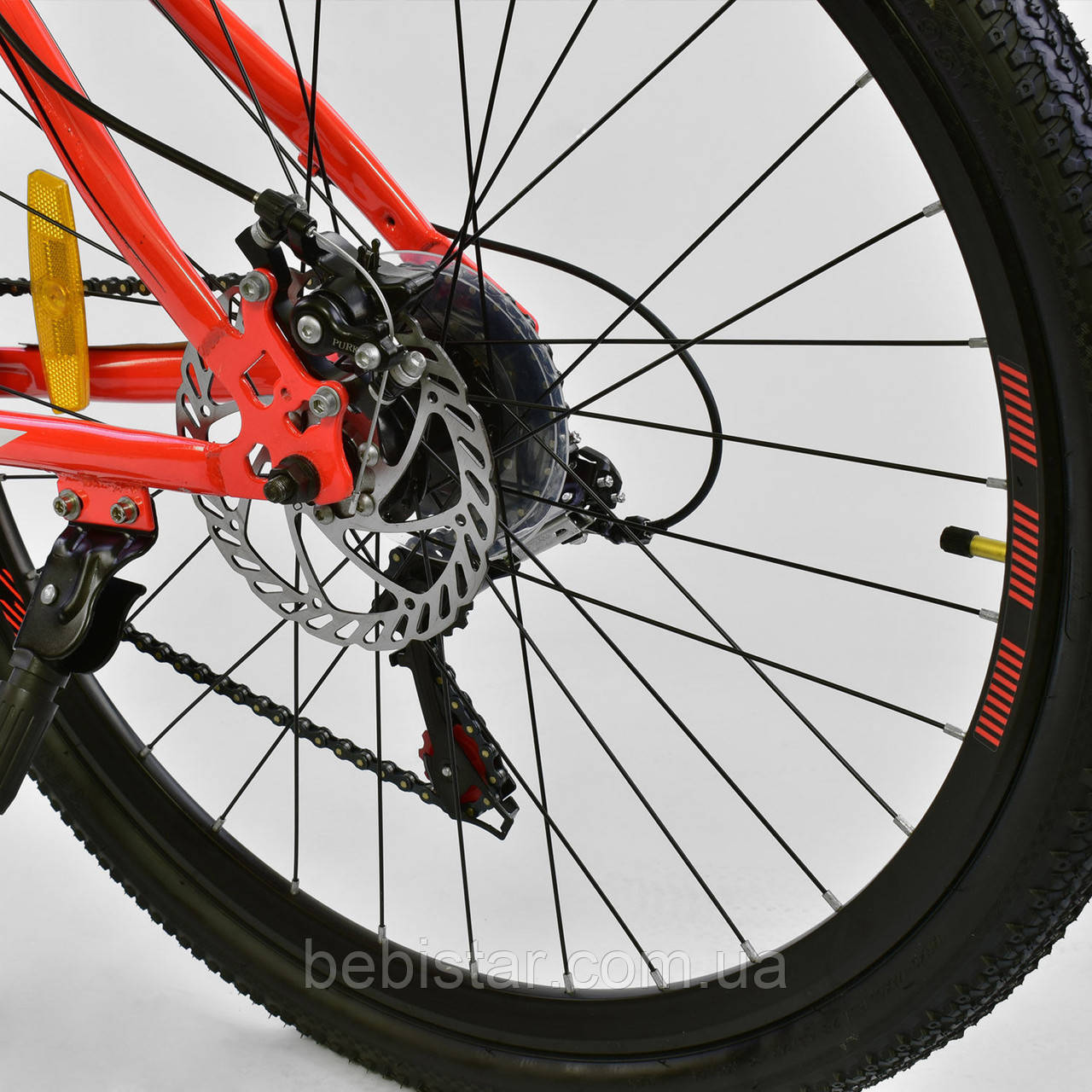 Спортивный велосипед красно-оранжевый CORSO SPIRIT 26 дюймов 21 скорость металлическая рама 17дюймов - фото 8 - id-p971961746