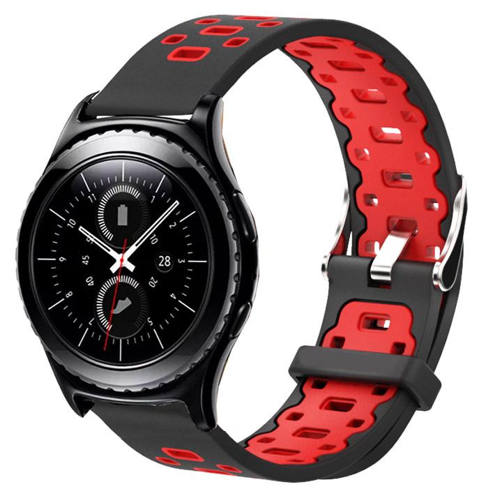Спортивний ремінець Primo Perfor Classic для годинника Samsung Gear S2 Classic SM-R372 / R735 - Black&Red