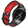 Спортивний ремінець Primo Perfor Classic для годинника Samsung Gear S2 Classic SM-R372 / R735 - Black&Red, фото 2