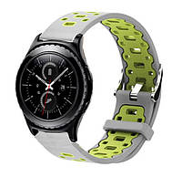 Спортивный ремешок Primo Perfor Classic для часов Samsung Gear S2 Classic SM-R372 / R735 - Grey&Green