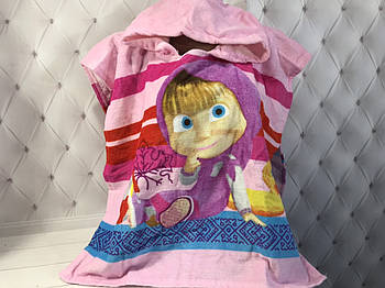 Дитяче пляжне пончо Маша