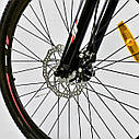 Спортивний велосипед чорний з червоним CORSO X-TURBO 26 дюймів 21 швидкість металева рама 17 дюймів, фото 9