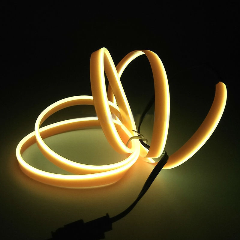 Холодний неон з монтажним шлейфом (кантом) 2,3 мм жовтий