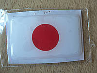 Наклейка s силиконовая флаг 50х30х0,8мм Японии красный круг на белом фоне в на авто
