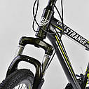 Спортивний велосипед чорний CORSO Strange 24 дюйми 21 швидкість алюмінієва рама дітям від 8 років, фото 8
