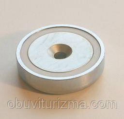 Магніт неодимовий, у корпусі ззенковкою 75 мм 162 кг, фото 1