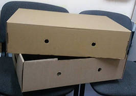 Лоток для риби коробка картонна самозбірна бура,