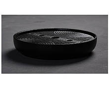 Чабань (чайний столик, чайна дошка) кераміка чорного кольору 20*20*4 см