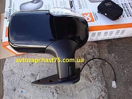 Дзеркало Газель бічне з повторювачем поворотів, чорне, глянець (Дорожній мап, Харків)