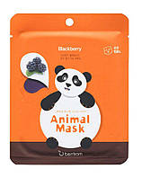 Успокаивающая маска с экстрактом ежевики Berrisom Animal Mask Panda