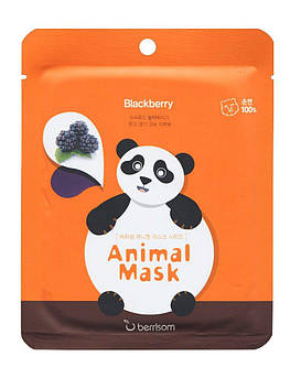 Заспокійлива маска з екстрактом ожини Berrisom Animal Mask Panda