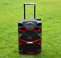 Портативная активная колонка акустика Speaker Big Ailiang UF-1518AK-DT с микрофоном 200W FM/USB/Bluetooth