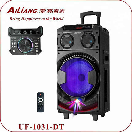 Портативна акумуляторна акустика AILIANG UF-1031-DT USB Пульт ДК Bluetooth FM-радіоприймач, фото 1