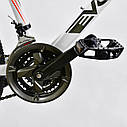 Спортивний велосипед білий CORSO EVOLUTION 26 дюймів 24 швидкості алюмінієва рама 17 дюймів, фото 7