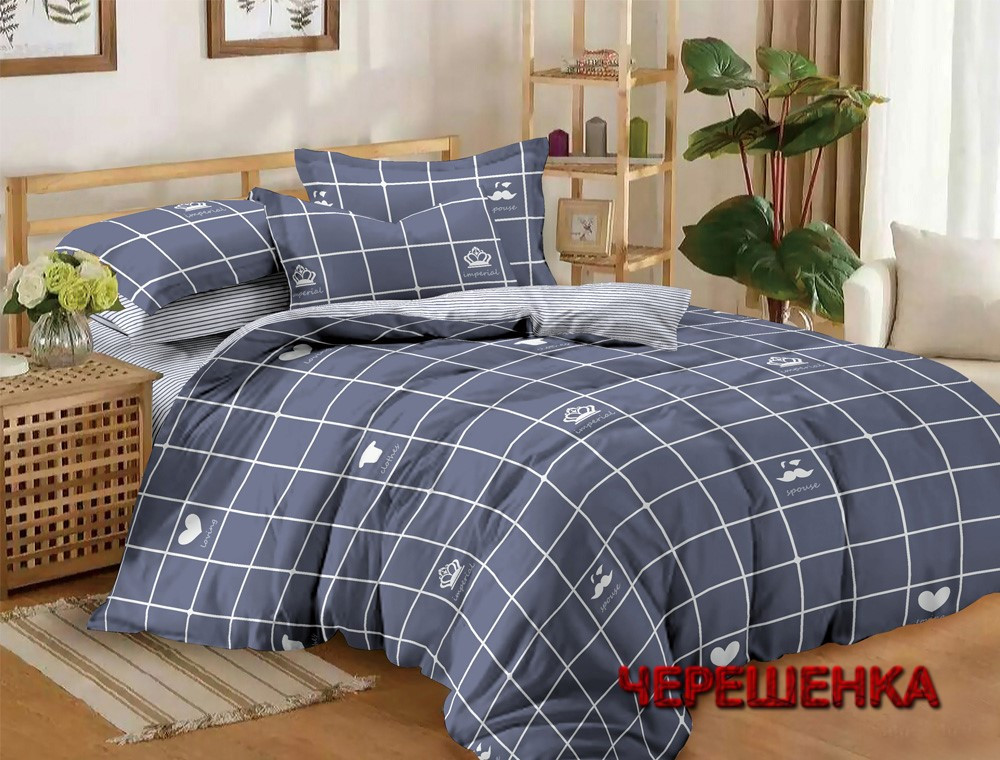 Сімейний набір бавовняного постільної білизни з Бязі "Gold" №157430AB Черешенка™