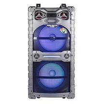Велика акумуляторна акустика Trolley Speaker USB/FM/Bluetooth 450 Вт із радіомікрофонами, фото 3