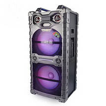 Велика акумуляторна акустика Trolley Speaker USB/FM/Bluetooth 450 Вт із радіомікрофонами, фото 4