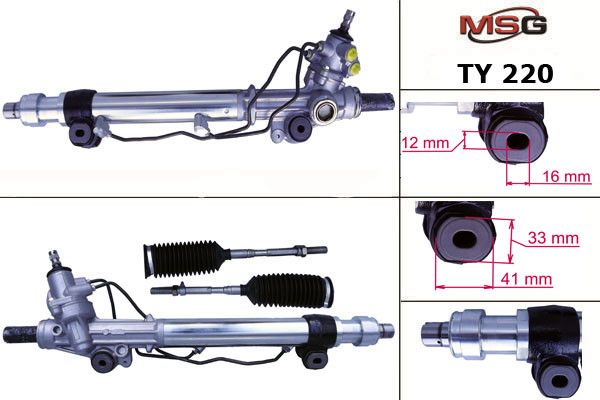 Рульова рейка з ГПК TOYOTA LAND CRUISER PRADO (KDJ12) 02-10;LEXUS GX470 (UZJ120) 02-09, TY220