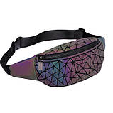 Сумка-бананка жіноча поясна Bao Bao з трикутниками (флуоресцентна), фото 4