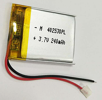 Батарея 240mAh 3.7V 402530 Літій-Полімер Акумулятор для MP3 Плеєра GPS Відеореєстратора