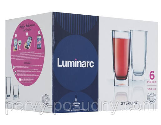 Набір високих стаканів Luminarc Sterling 330 мл*6шт (арт.Н7666)