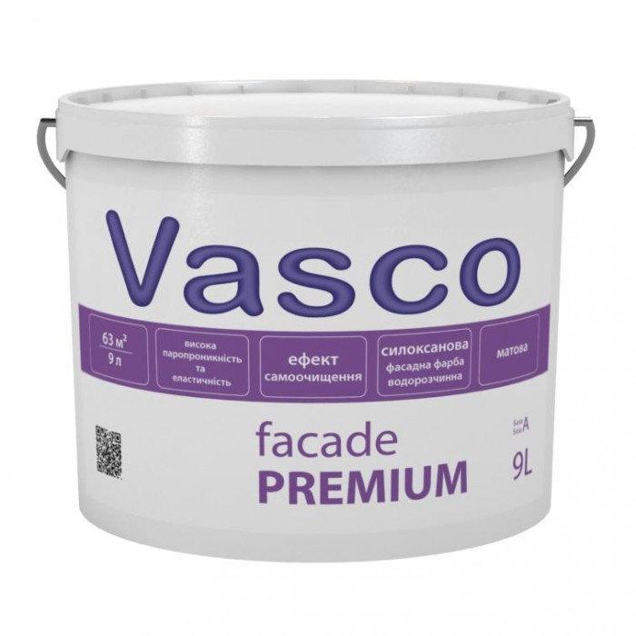 Фарба Vasco Facade Premium — 9 л, силіконована фасадна фарба