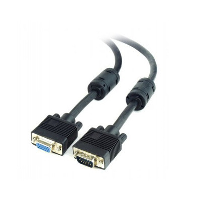 Кабель VGA-подовжувач 3 м Cablexpert CC-PPVGAX-10-B HD15M/HD15F 3 м з 2 фільтрами