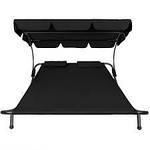 Подвійна садова палуба з чорним навісом 2 місць 401495, фото 10