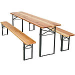 Садові меблі стіл +2 лавки 170 см розкладні Німеччина, фото 2