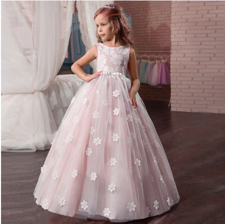 Святкове плаття Girl Dress 2021 vestido roxa para meninas com flores