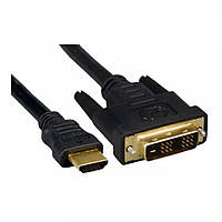 Кабель HDMI/DVI 1.8м CC-HDMI-DVI-6, HDMI папа/DVI папа, позолочені коннектори
