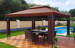 Павільйон намет вольтанка садовий Milano 3 x 4 м коричневий, сірий Німеччина