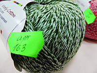 Пряжа для вязания "Wooly Cotton". зеленый меланж