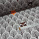 Тканина польська бязь, лисиці помаранчеві і ведмедики темно-коричневі в сірому лісі, фото 3