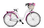 Велосипед жіночого міста Goetze BLUEBERRY 28 кошик !!!Колір біло-блакитний, фото 9