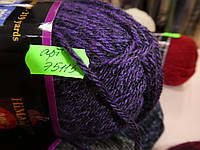 Пряжа для вязания "Everyday mew tweed". черно-фиолетовый меланж