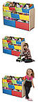 Органайзер для дитячих іграшок із різнобарвними шухлядами, фото 2