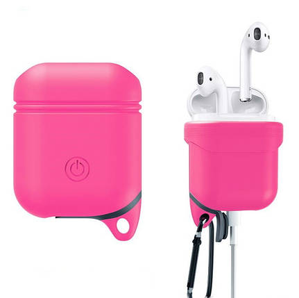 Чохол Alitek + карабін для навушників Apple AirPods Rose Pink , фото 2