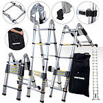 Сходи драбина телескопічна 620 cm З СУМКОЮ, фото 3