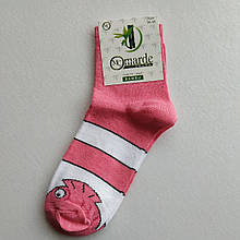 Шкарпетки жіночі демісезонні рожеві з принтом 36-40