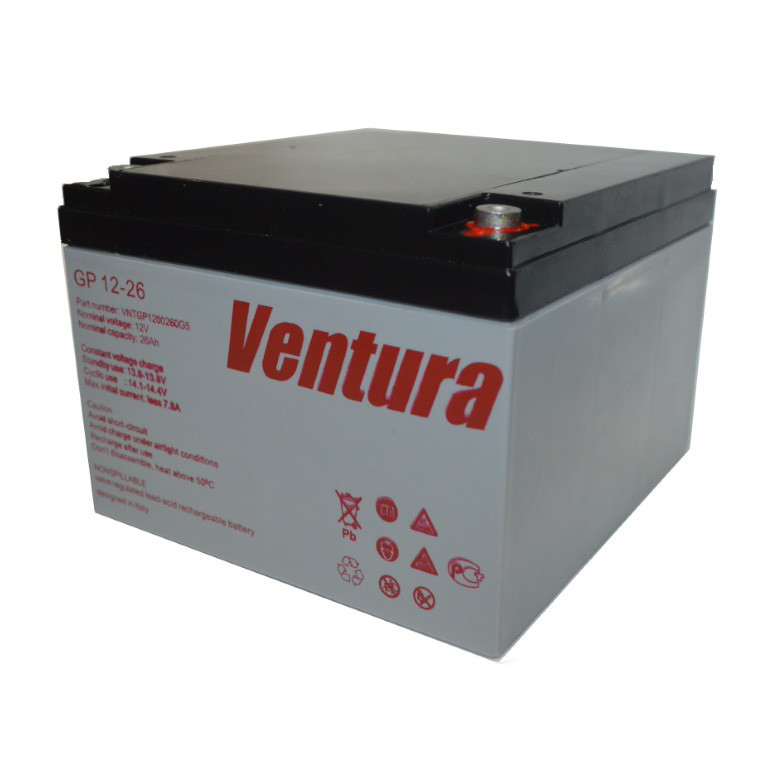 Акумулятор AGM — 26 А·год, 12 В гелевий Ventura gp12-26, фото 1