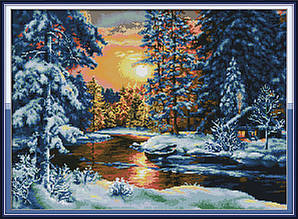 Набір алмазной мозаїки NKF Морозний захід F0225